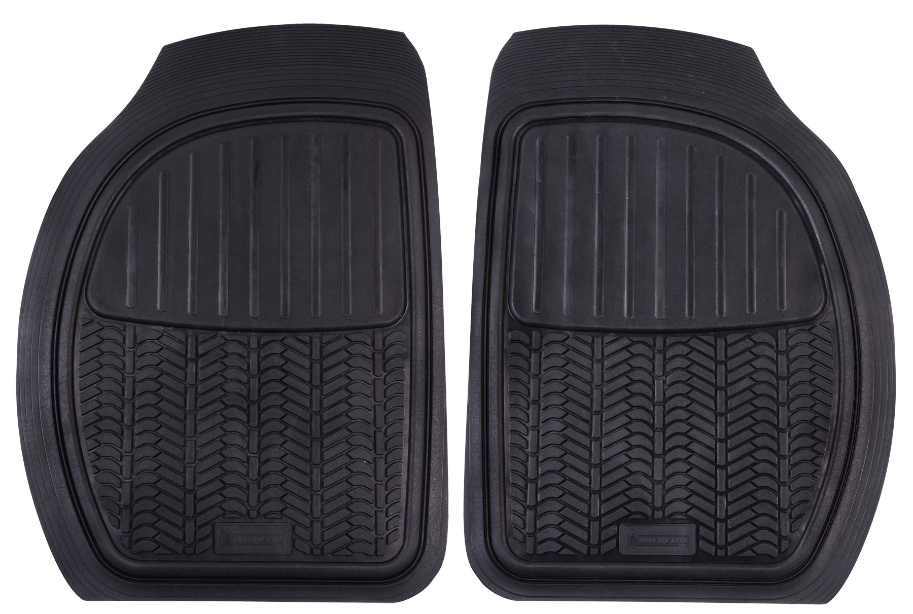 Michelin 009071 geriffelte Gummimatten für Vordersitze, 2 Stück Michelin 009071 geriffelte Gummimatten für Vordersitze, 2 Stück von MICHELIN