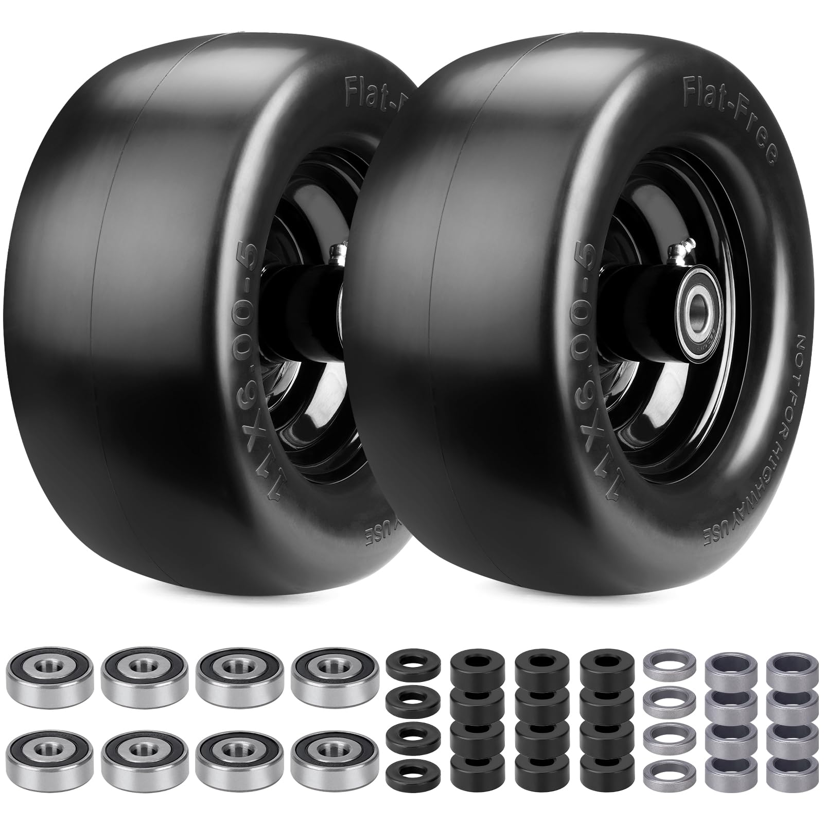 11 x 6.00-5 flache Rasenmäher-Reifen, 2 Stück, 11 x 6,00-5 Reifen für Zero Turn Rasenmäher mit 3/4 Zoll oder 5/8 Zoll & 1/2 Zoll Lager, Bad Boy Rasenmäher Reifen und Felgenradbaugruppen für Cub Cadet 11 x 6.00-5 flache Rasenmäher-Reifen, 2 Stück, 11 x 6,00-5 Reifen für Zero Turn Rasenmäher mit 3/4 Zoll oder 5/8 Zoll & 1/2 Zoll Lager, Bad Boy Rasenmäher Reifen und Felgenradbaugruppen für Cub Cadet von Midcos