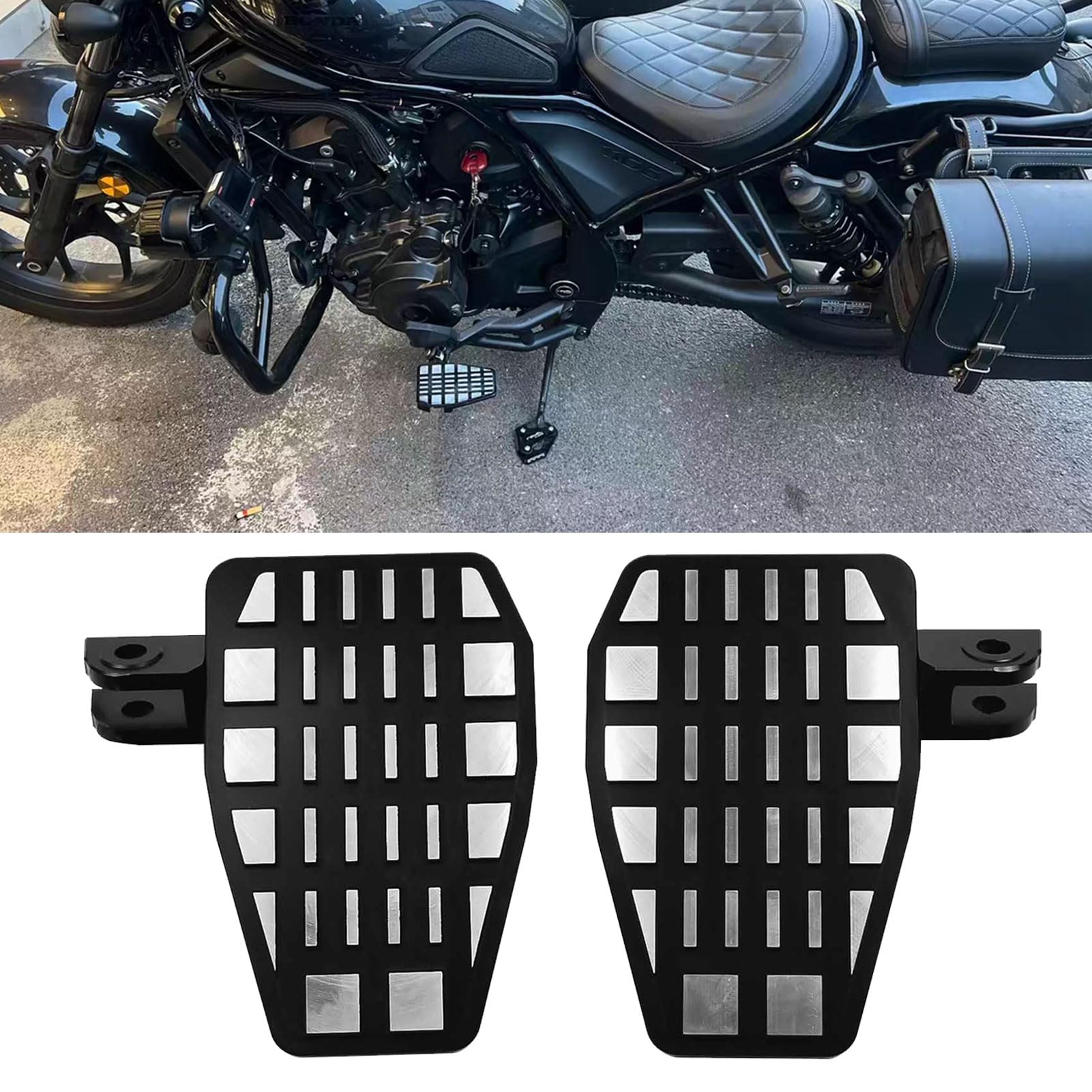 Midimttop Breite Motorrad-Fußraste Aluminium-Vorderfahrer-Dielen,vergrößerte Fußrasten, Ruhepedale passend für Rebel 1100 CMX 1100 CMX-1100 Zubehör 2021 2022 2023 2024 Midimttop Breite Motorrad-Fußraste Aluminium-Vorderfahrer-Dielen,vergrößerte Fußrasten, Ruhepedale passend für Rebel 1100 CMX 1100 CMX-1100 Zubehör 2021 2022 2023 2024 von Midimttop