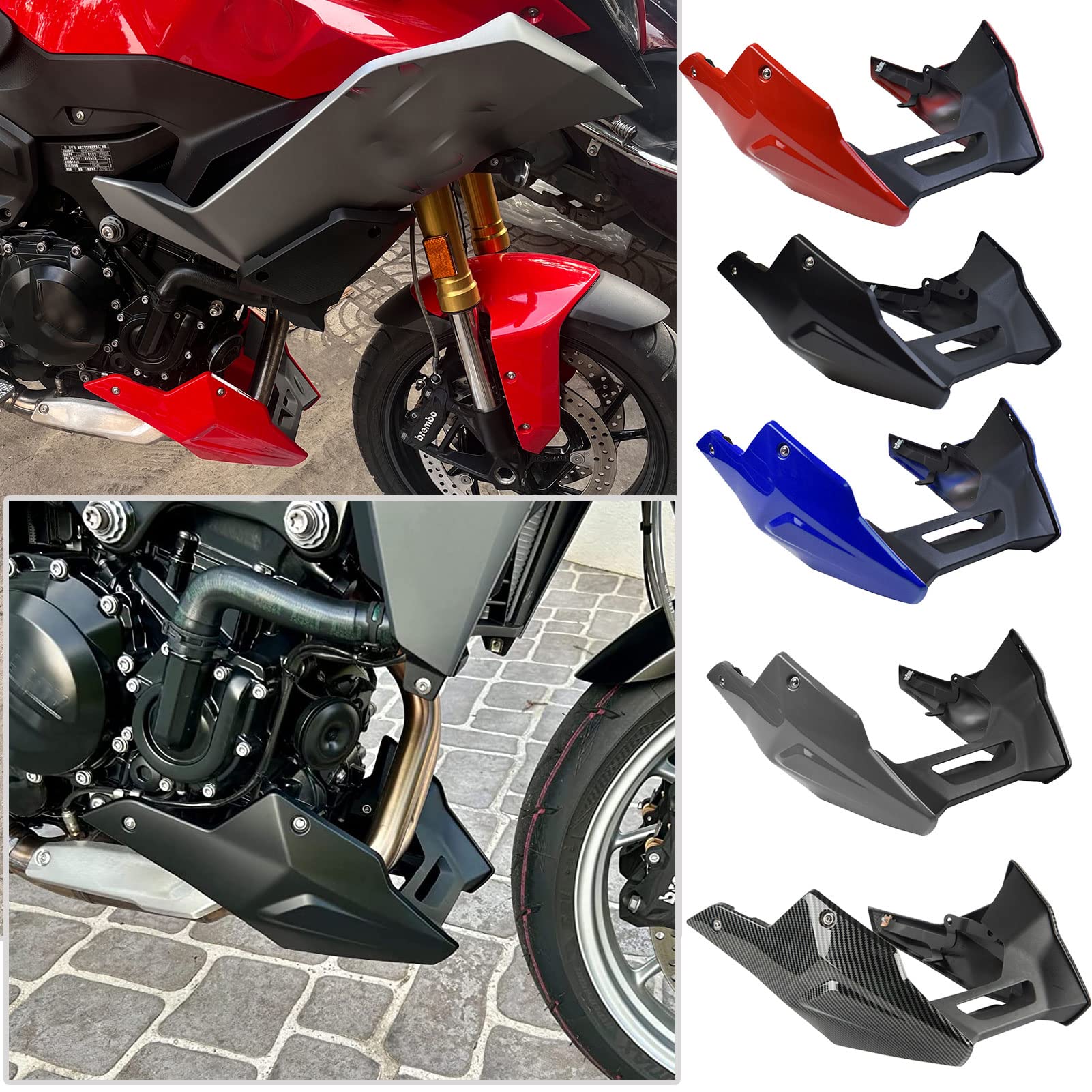 Midimttop F900R Bauch Pan Niedrigeren Motor Chassis Verkleidung Schutz Skid Platte Spoiler Abdeckung Schutz Für B-M-W F900XR 2020 2021 2022 2023 F 900 R F 900 XR Teile (Blau) von Midimttop