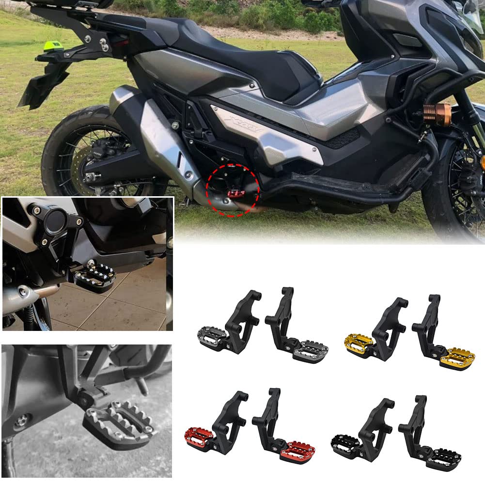 Midimttop Hinten fuß Stehen Fußrastenanlage Fußrasten Kompatibel mit HO-NDA X ADV X-ADV 750 XADV 2017 2018 2019 2020 Motorrad Fuß peg Pedal Passagier Fußrastenanlage (Titan) von Midimttop