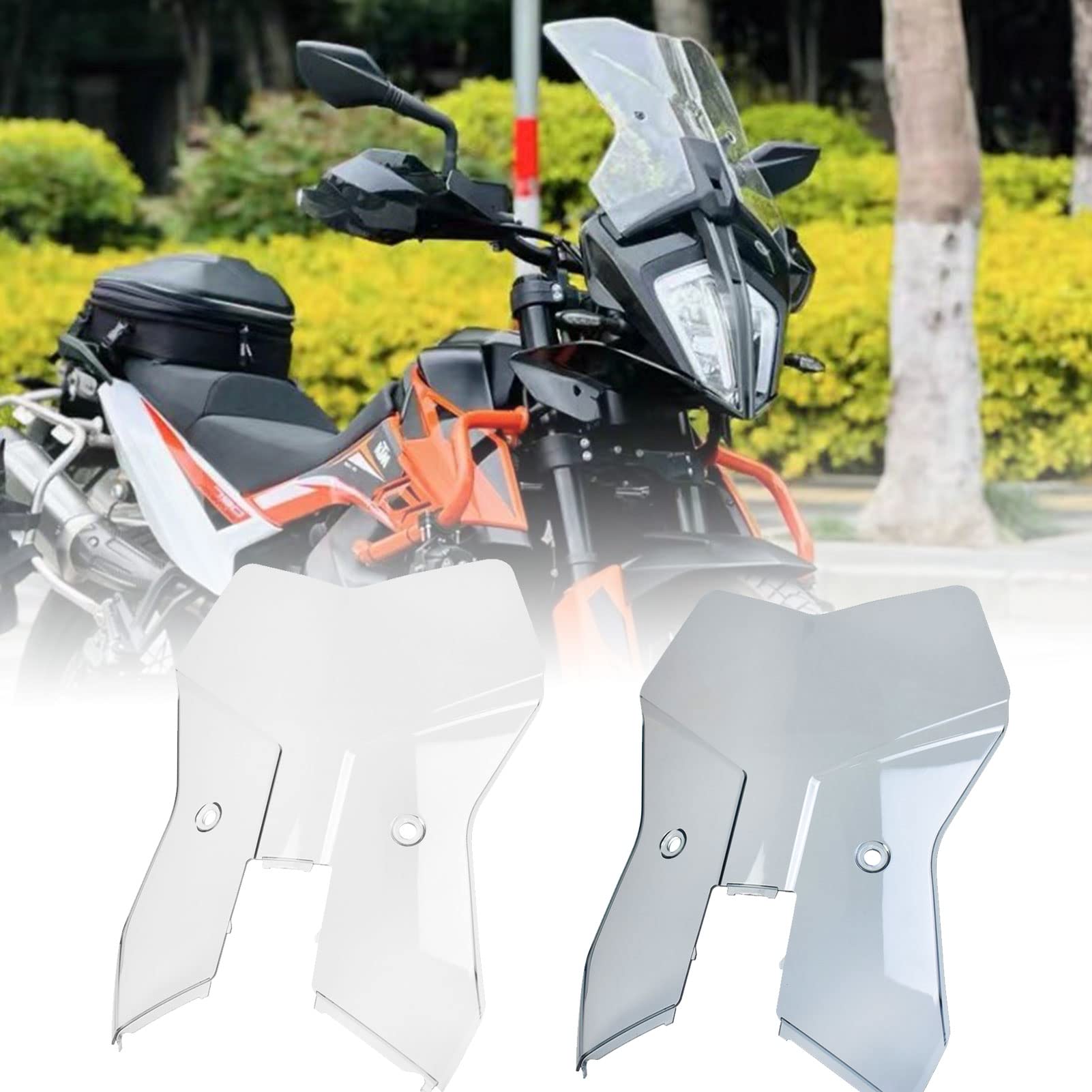 Midimttop Motorrad Frontscheibe Wind Schild Zubehör Für K-T-M 390 ADV Adventure 2020 2021 2022 2023 Windschutzscheibe Windschutz Air Deflektor (Klar) von Midimttop