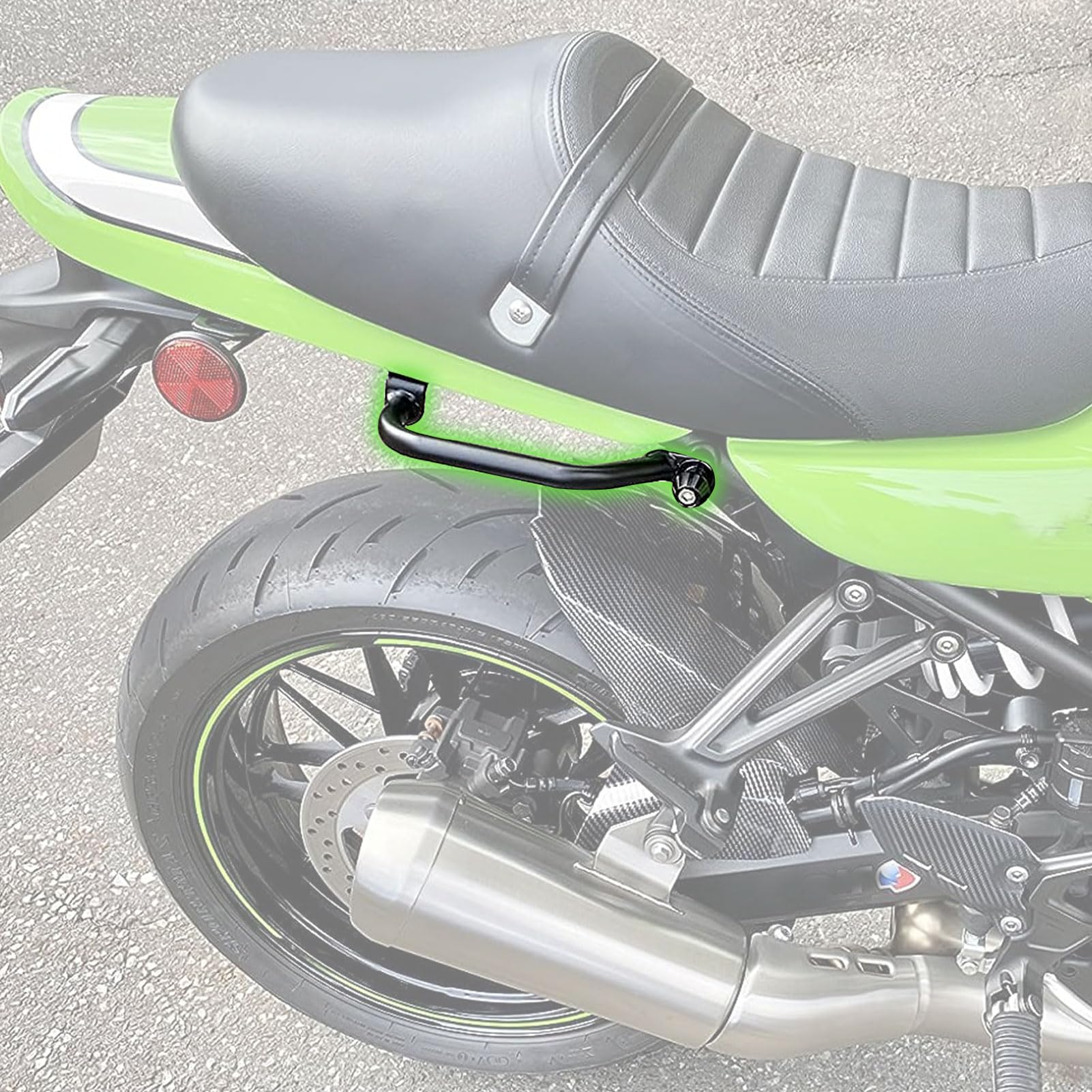 Midimttop Motorrad Hinten Greifen Bars Hinten Sitz Sozius passagier Haltegriff Griff Replacement for Z900RS Z 900RS Z 900 RS 2017 2018 2019 2020 2021 2022 2023 2024 (Schwarz) von Midimttop