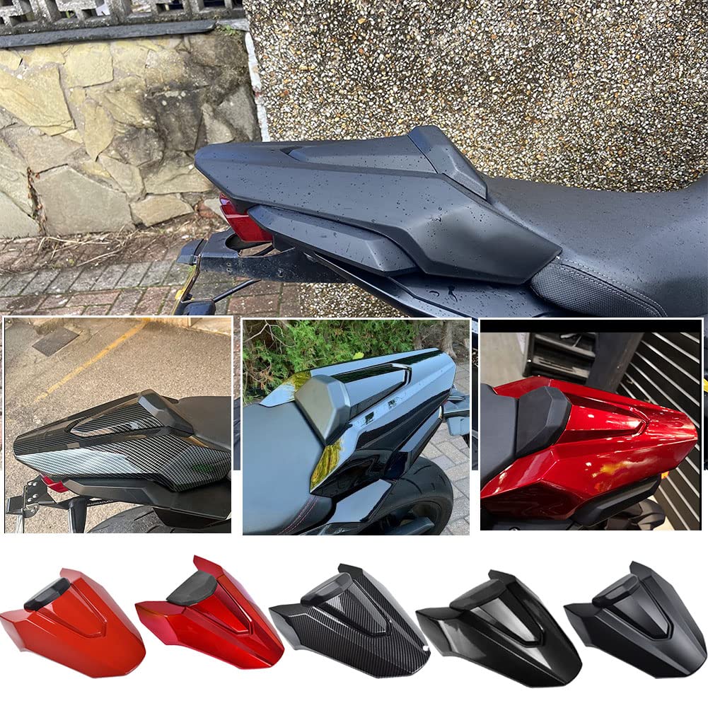 Midimttop Motorrad Hinten Sozius-Sitz, Motorrad Fondpassagier Soziusabdeckung ABS Pad Motor Verkleidung Heckabdeckung kompatibel mit Ho-nda CB650R CBR 650R CB 650R 2019 2020 Zubehör (Kohlefaser-Optik) von Midimttop