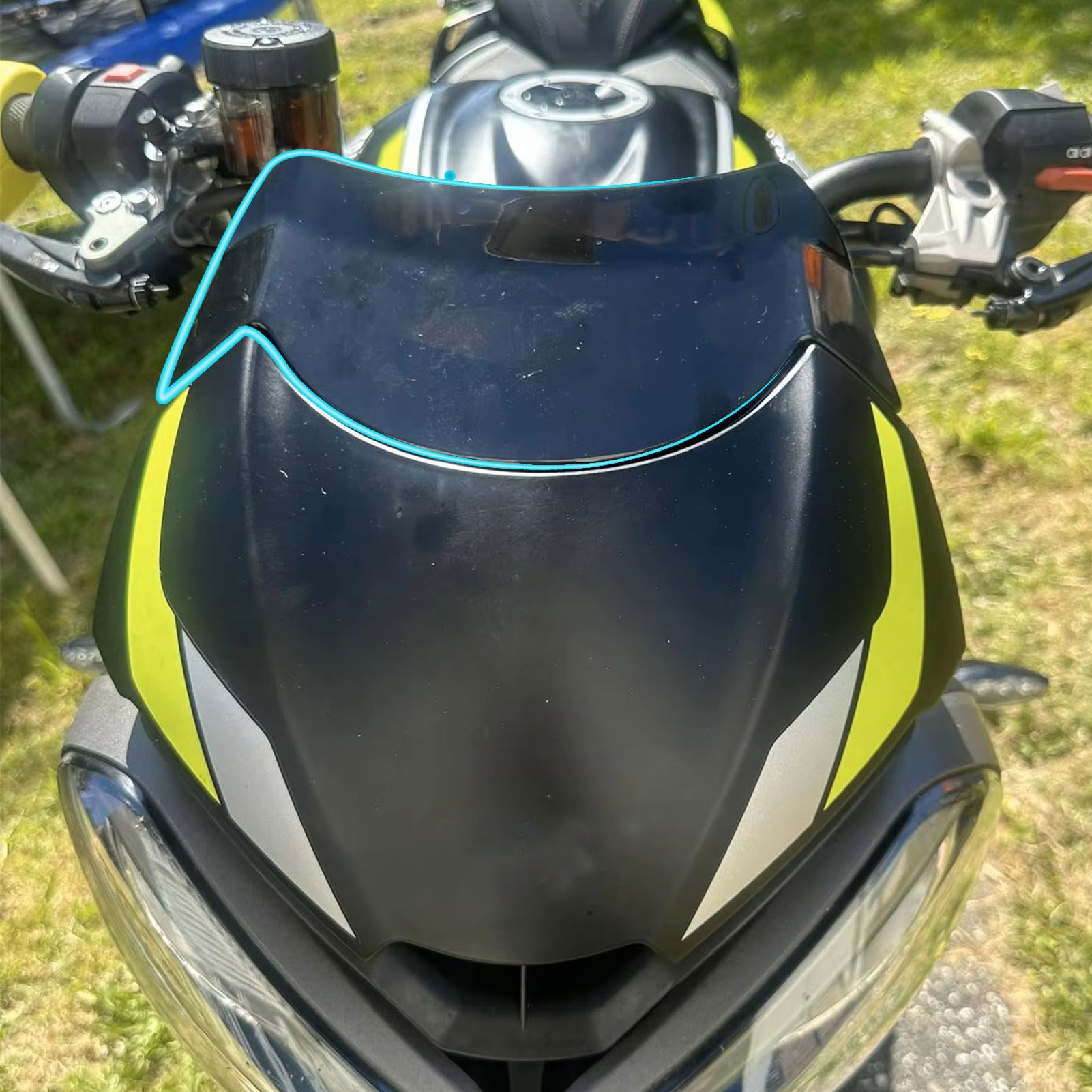Midimttop Motorrad Windschutzscheibe Windschutz Replacement for Street Triple RS 765 R 765 RS 765 R 765 Zubehör 2020 2021 2022 2023 Wind Deflektor Schild Bildschirm (Schwarzer Rauch) von Midimttop