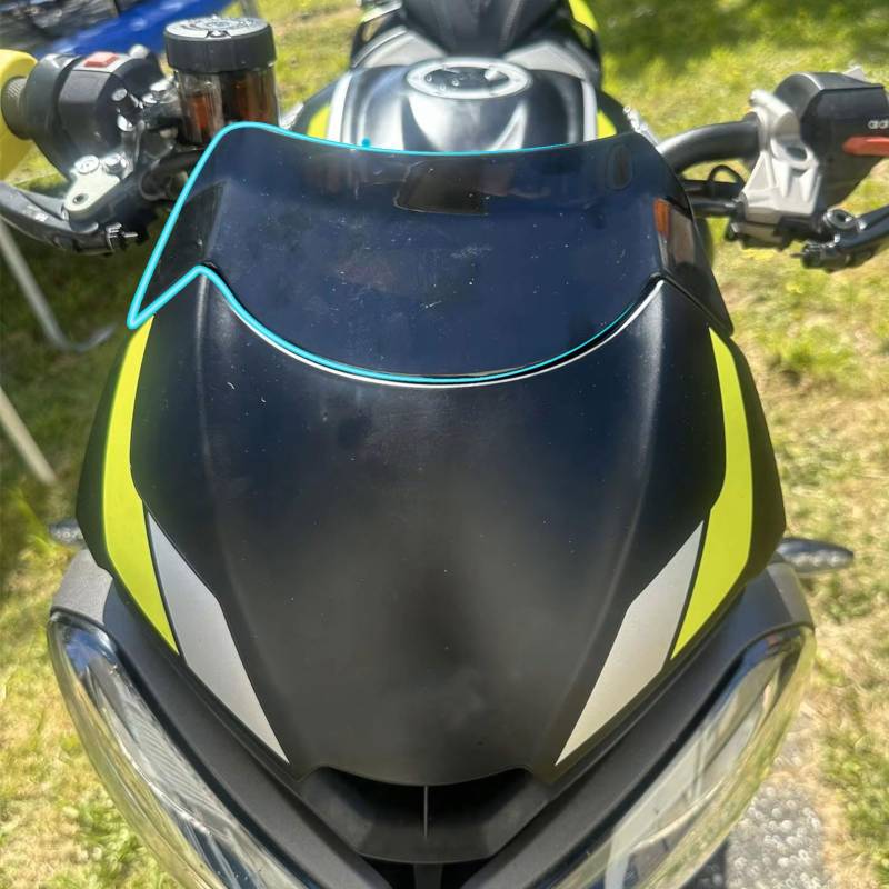 Midimttop Motorrad Windschutzscheibe Windschutz Replacement for Street Triple RS 765 R 765 RS 765 R 765 Zubehör 2020 2021 2022 2023 Wind Deflektor Schild Bildschirm (Schwarzer Rauch) von Midimttop