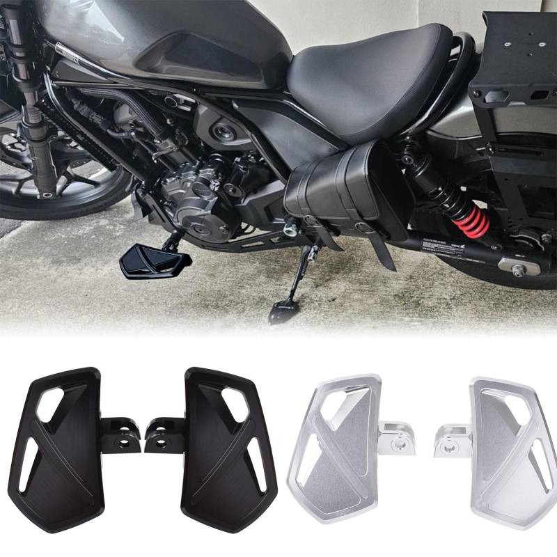 Midimttop Motorrad fahrer Rutschfest Dielen Pedal Fahrer Trittbrett breite Fußrasten Vorderfuß stützen fit for Ho&n&da Rebel 1100 CMX1100 CMX 1100 2021 2022 2023 2024 2025 (Schwarz) von Midimttop