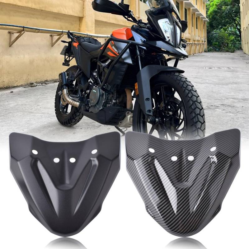 Midimttop Vorderrad Kotflügel Schnabel Nase Kegel Verlängerung Abdeckung Gugel Zubehör passend fuer K&T&M 790 ADVENTURE 2019-2025 390 Adventure 390ADV 2019-2024 890 Adv 20-24 (Kohlefaser-Look) von Midimttop