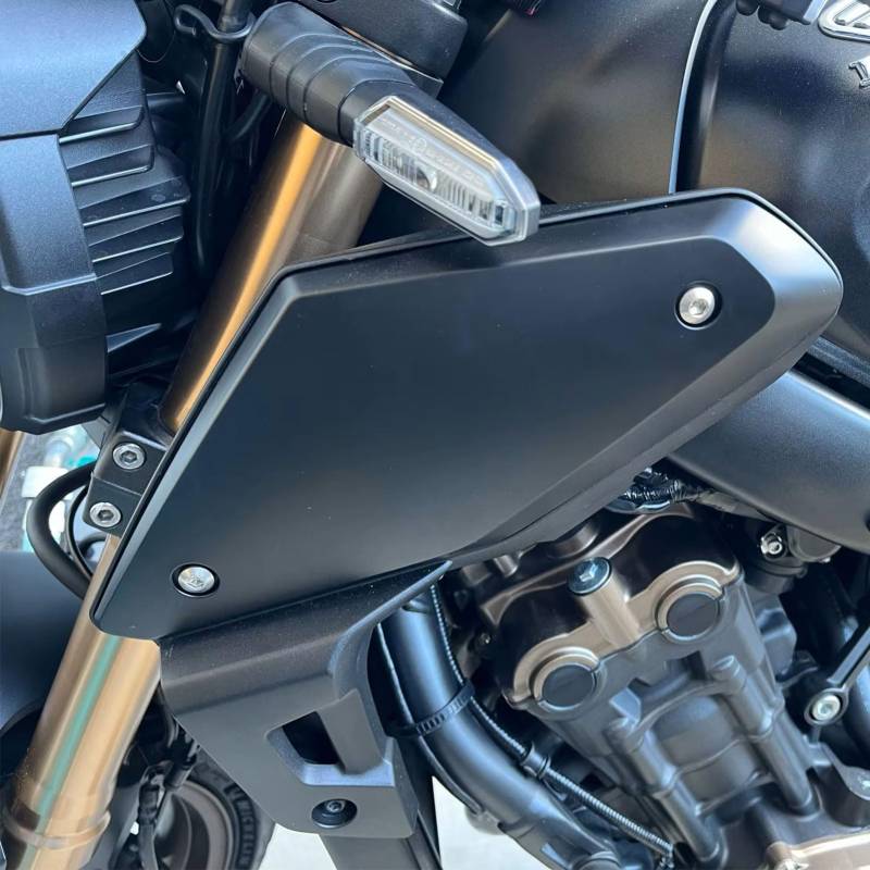 Midimttop Motorrad Zubehör für CB650R CBR650R CB 650 R CBR 650R 2019 2020 2021 2022 2023 Vorderseite Rahmen Seite Panel Abdeckung Shell Schutz Abdeckung des Lufteinlasses (Matt-schwarz) von Midimttop