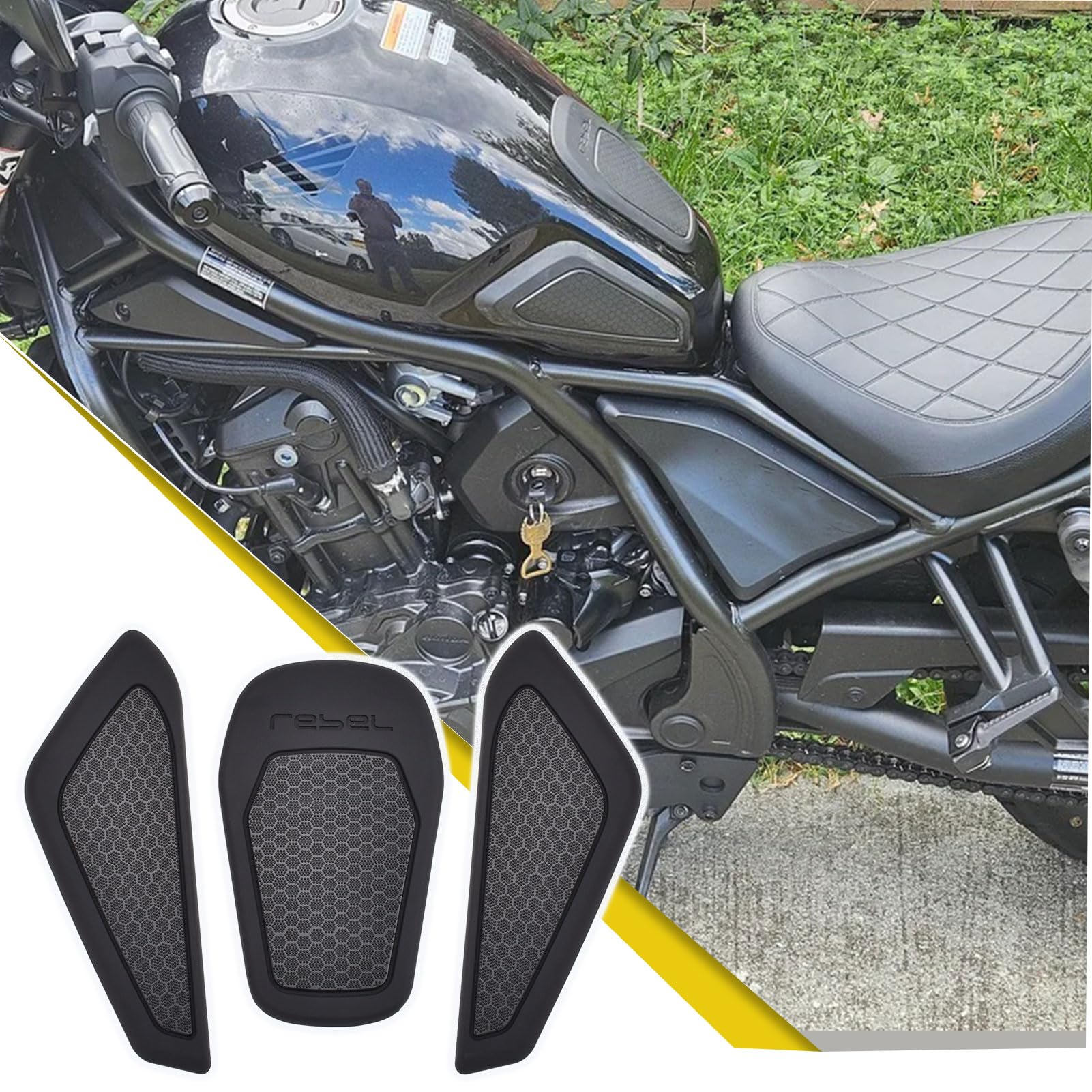 Motorrad Gas Kraftstoff Anti-Rutsch Tank Traktion Pad Aufkleber Gummi Seite Knie Grip Protector Aufkleber Abziehbilder Für Ho&n&da Rebel CMX 1100 CMX1100 CMX-1100 2021-2025 Motorrad Gas Kraftstoff Anti-Rutsch Tank Traktion Pad Aufkleber Gummi Seite Knie Grip Protector Aufkleber Abziehbilder Für Ho&n&da Rebel CMX 1100 CMX1100 CMX-1100 2021-2025 von Midimttop