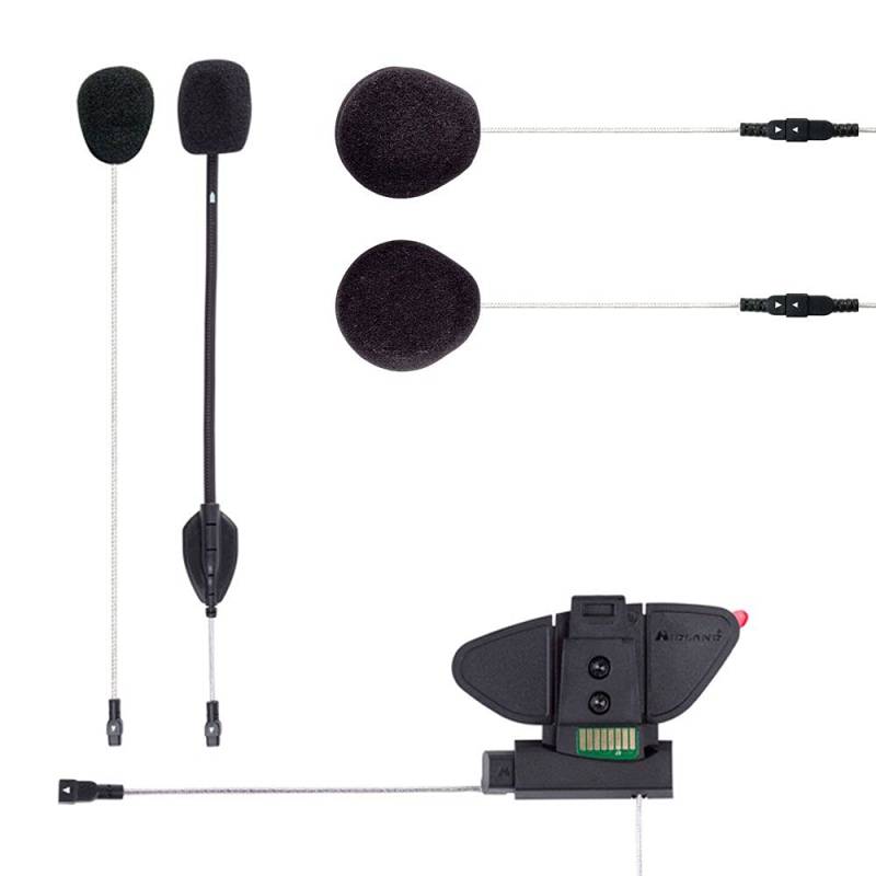 Midland BT Pro Audio Kit Helm-Lautsprecher, C1252.02, Super Bass Lautsprecher inkl. Klebe- und Klemmhalterung, für BT Next Pro, BTX1/2 Pro Gegensprechanlagen von Midland