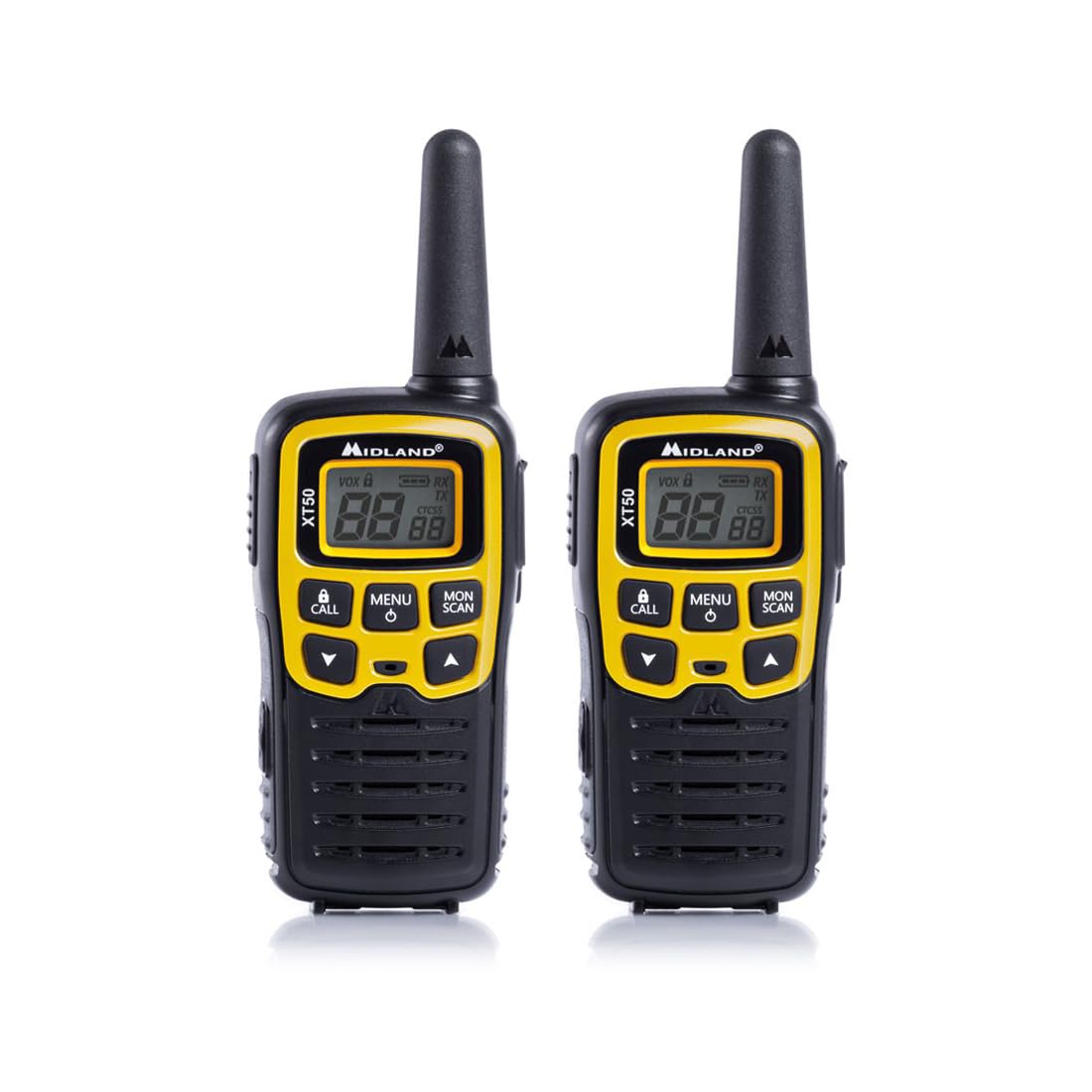 Midland XT50 Adventure PMR-Walkie Talkies Kofferset, 2x leistungsstarke Outdoor-Funkgeräte für Kinder und Erwachsene, mit LCD-Display und Micro-USB-Ladebuchse Midland XT50 Adventure PMR-Walkie Talkies Kofferset, 2x leistungsstarke Outdoor-Funkgeräte für Kinder und Erwachsene, mit LCD-Display und Micro-USB-Ladebuchse von Midland