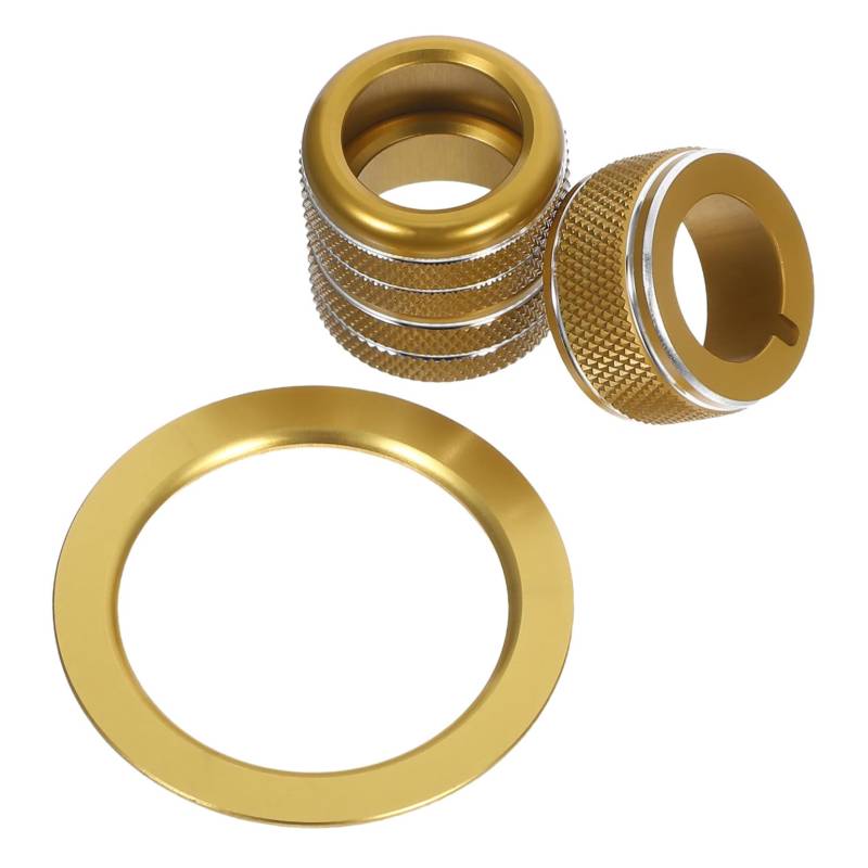 Mikikit 1 Satz Akustischer Zierring Verkleidungsabdeckung der Starttaste Auto Motorschutzschutz Autoteile für Innenraumdekoration Zündknopfring Aluminiumlegierung Golden von Mikikit