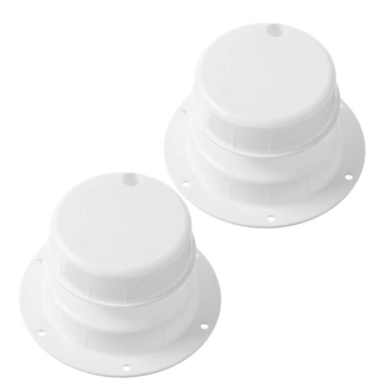 Mikikit 2Stücke Dachentlüftungskappen Weiße Entlüftungsabdeckung für Sanitärsysteme Langlebige Lüftungskappen für Wohnmobile und Wohnwagen Einfache Installation Optimale von Mikikit