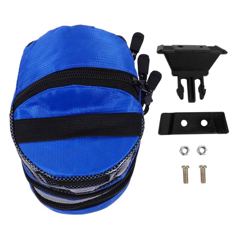 Mikikit Fahrradschwanzbeutel Taschen Für Heckträger Sattel Rückseite Sitz Kissen Zurück Im Freien Lenkerbeutel Für Fahrräder Erste Radbeutel Blue Polyester von Mikikit
