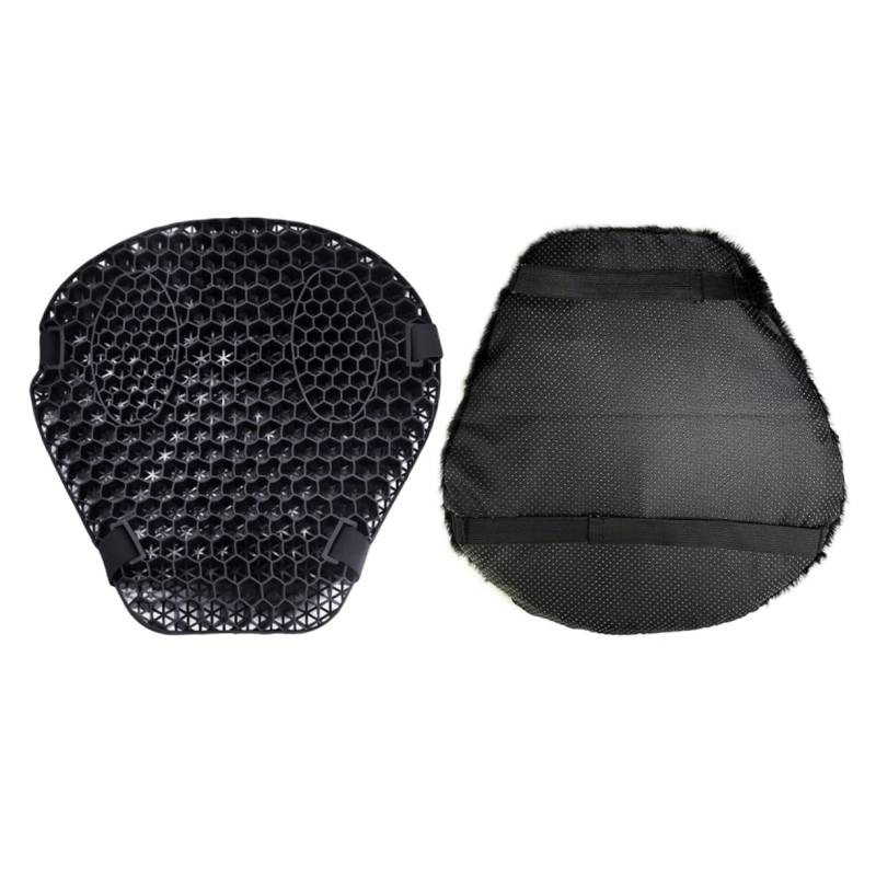 Mikinona 1 Satz Warme Motorradsitzkissen überdimensioniert Komfort Universal- Pads Sitzbezüge Abdeckung für Motorradsitz Motorrad sitzbezug Motorradkissen Plüsch Black von Mikinona