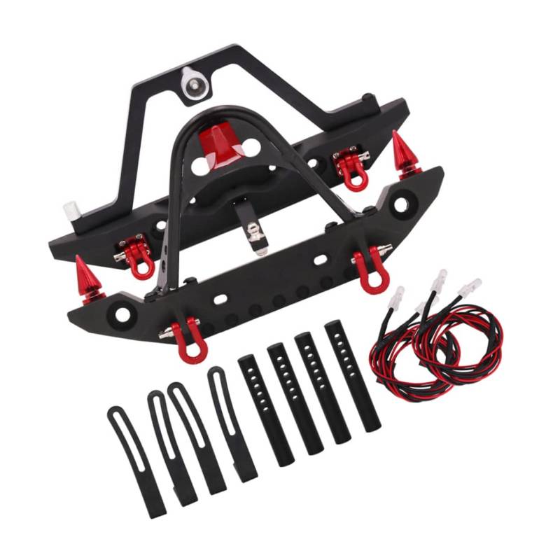Mikinona 1Satz Auto Kletterwagen Stoßfänger Metall Vorder und Heckstoßstangen für Crawler Cnc Gefertigt Kompatibel mit Ii und Mehr von Mikinona