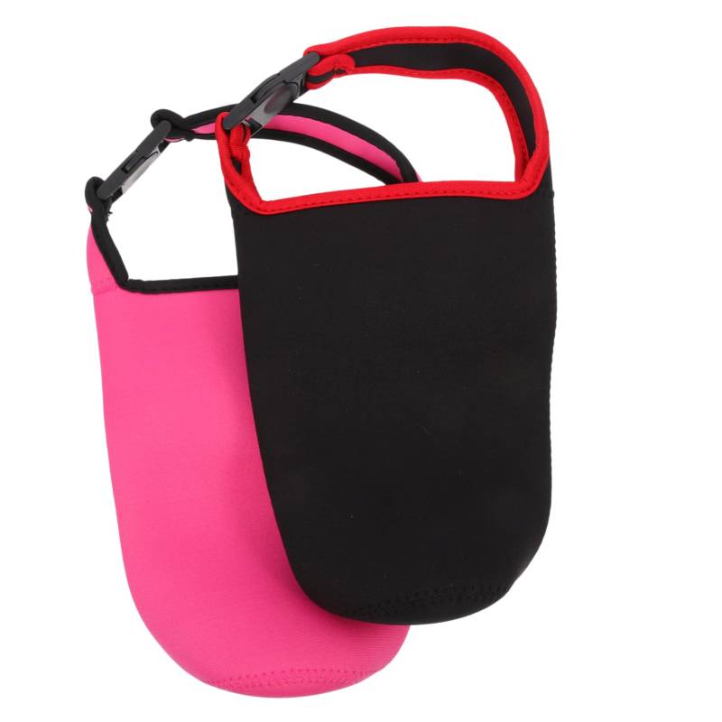 Mikinona 2 Stück Ice Getränkehalter cupholder Mug Holder flaschenregale bottlebag Flaschen Halter Ärmel klein isoliert schlank Wasser Becherträger mit Riemen Flaschenträger Neopren von Mikinona