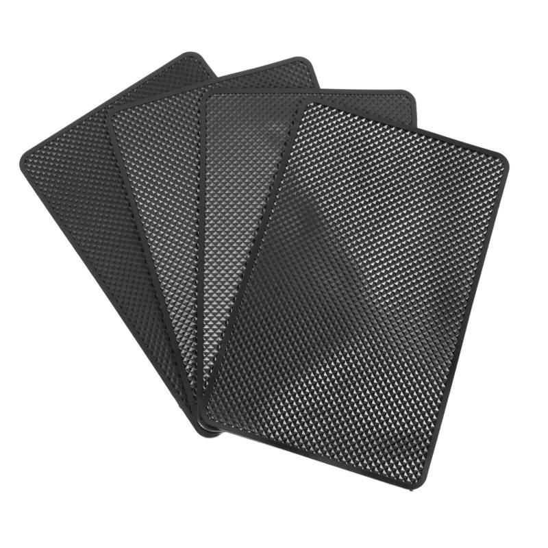 Mikinona 4 Stück rutschfeste Matte Auto armaturenbrett Matte Klebematte für das Armaturenbrett des Fahrzeugs Auto-Klebematte Klebematte für das Armaturenbrett im Auto Black von Mikinona