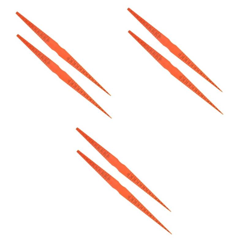 Mikinona 6 STK Spaltmaß Kfz Messwerkzeug Auto Messwerkzeug Car Gauge brechende Werkzeuge Hebelwerkzeuge Automobil Autotürlineal aus Kunststoff Gauge Messwerkzeug Plastik Orange von Mikinona
