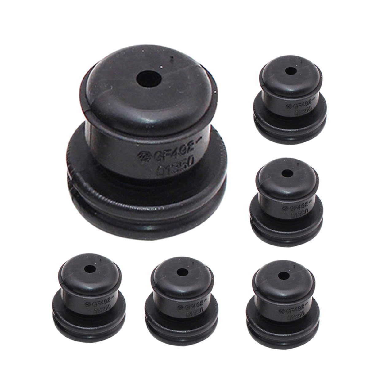 Mikinona 6 Teiliges Motorabdeckungspolster Autozubehör Schutz Auto Detailing Motorabdeckungsdichtung Vibrationsdämpfungsmatte Automotor Schalldämmpolster Gummi Schwarz von Mikinona