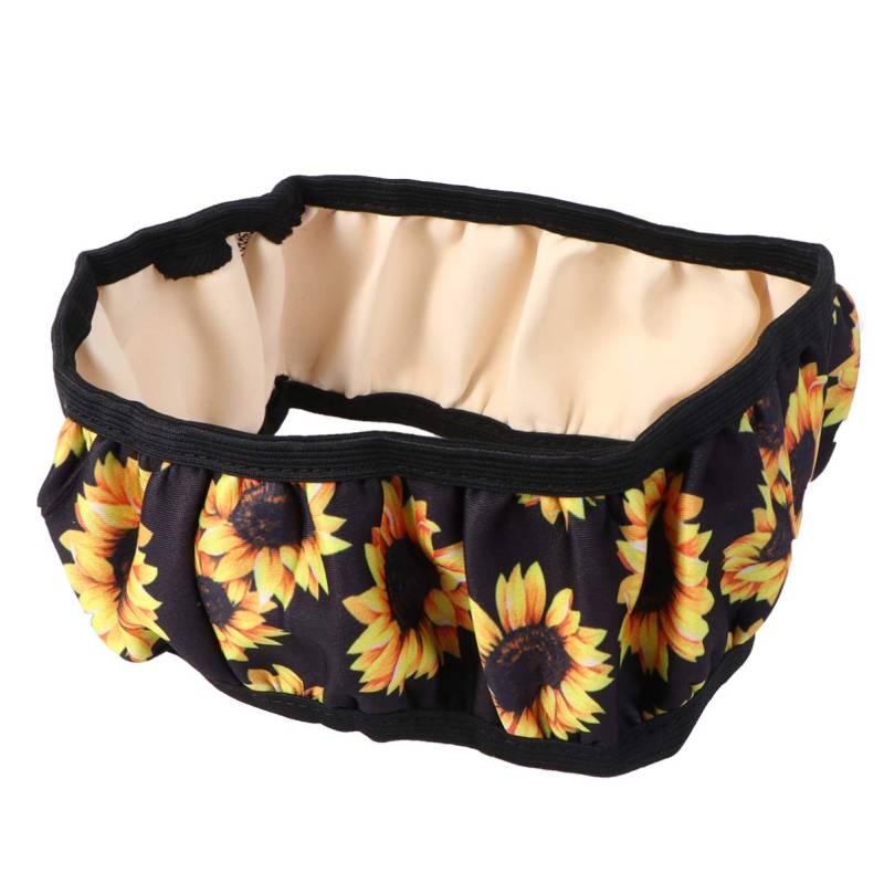 Mikinona Auto-Lenkradbezug Zubehör kein Sonnenblumen-Blumenmuster Komfort-Griffbezug von Mikinona