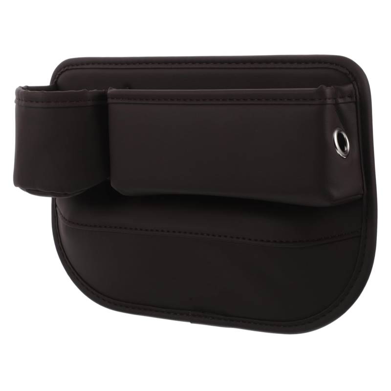 Mikinona Autositz Spaltfüller Organizer mit Getränkehalter Multifunktionale Aufbewahrungsbox für Sitzlücken und Mittelkonsole Langlebiges PU Material Elegant und Einfach von Mikinona