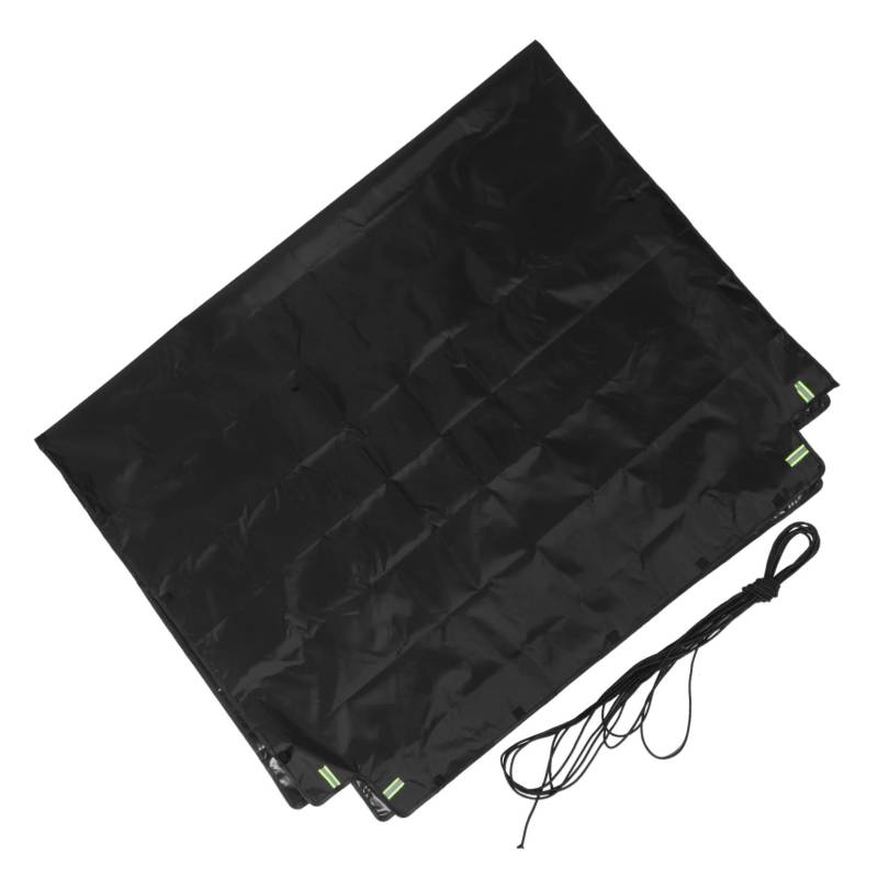 Mikinona Dreiradanhänger Tarpaulin Klappbare Bettdecke Dreiradabdeckung Für Erwachsene Motorradabdeckung Dreiradwindschutz Abdeckung Für Autoanhänger Dreiradzubehör Oxford-Stoff Black von Mikinona