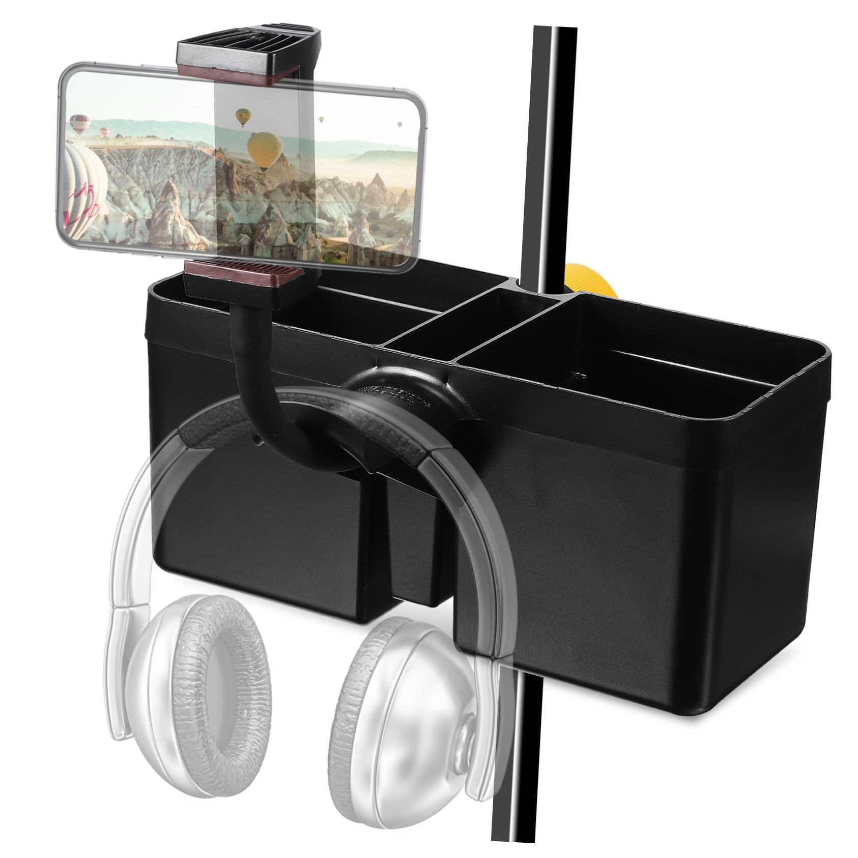 Mikinona Mikrofonständer Becher und Telefonhalter für Mikrofonständer Stabile Konstruktion für Wasserbecher und Telefon Mikinona Mikrofonständer Becher und Telefonhalter für Mikrofonständer Stabile Konstruktion für Wasserbecher und Telefon von Mikinona