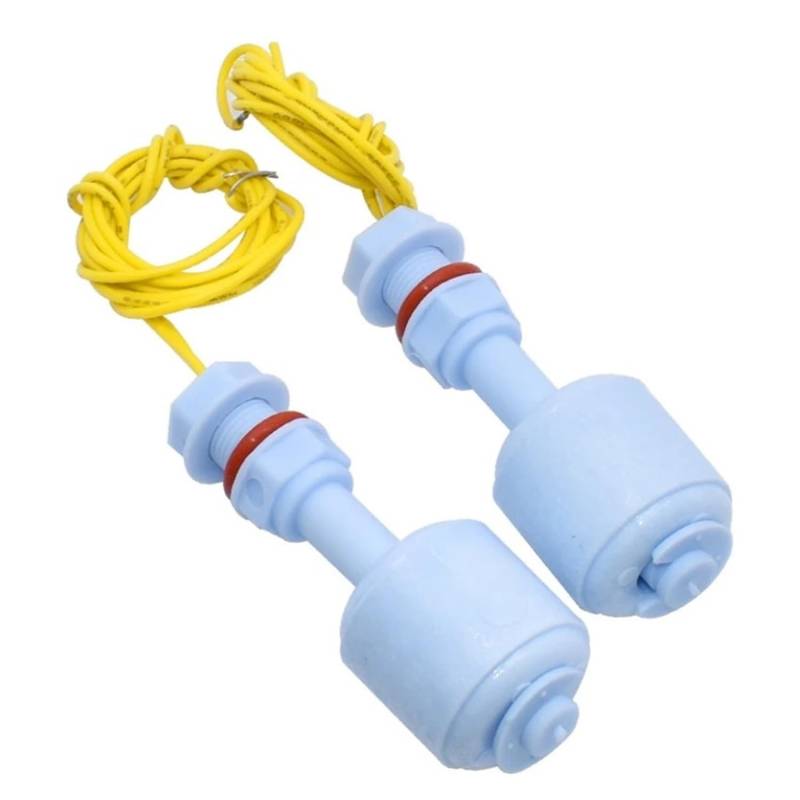 Schwimmerschalter, Schwimmerschalter Flüssigkeits, Vertikale Schwimmerschalter Flüssigkeits Wasserstandsensor, Wasserfüllstandssensor Controller Schalter Kunststoff, für Pool Tank Ausrüstung, 2 Stück von Mikiuly