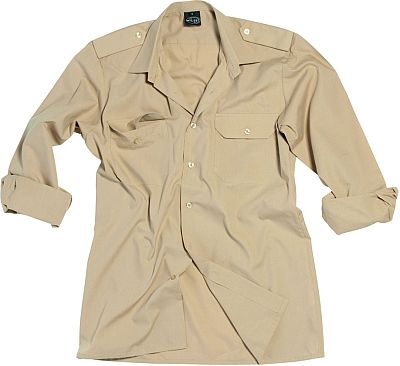 Mil-Tec Dienst, Hemd - Beige (Khaki) - L von Mil-Tec