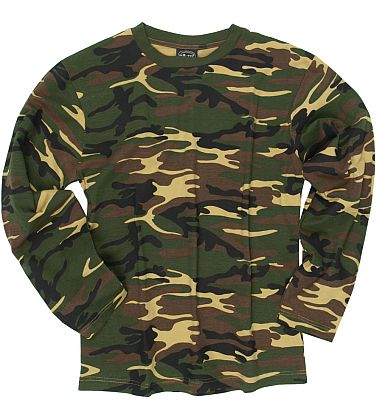 Mil-Tec Military, T-Shirt langarm - Woodland - XXL von Mil-Tec