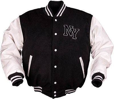 Mil-Tec NY Baseball, Textiljacke - Schwarz/Weiß - XS von Mil-Tec