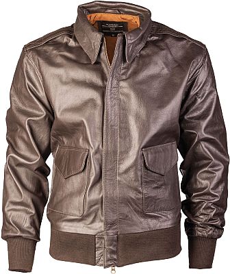 Mil-Tec US Flieger A2, Lederjacke - Braun - S von Mil-Tec