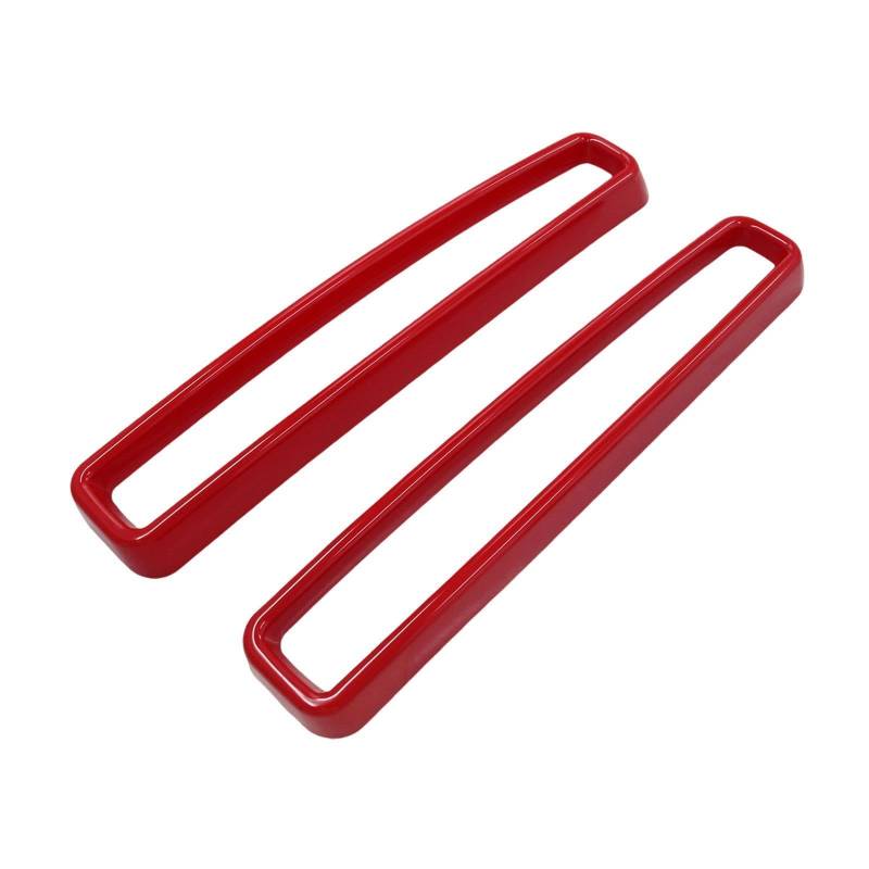 Milageto 2er Set Kühlergrill Abdeckung, einfache Installation für Autozubehör, Ersatzteil für unteren Grill, Rot von Milageto