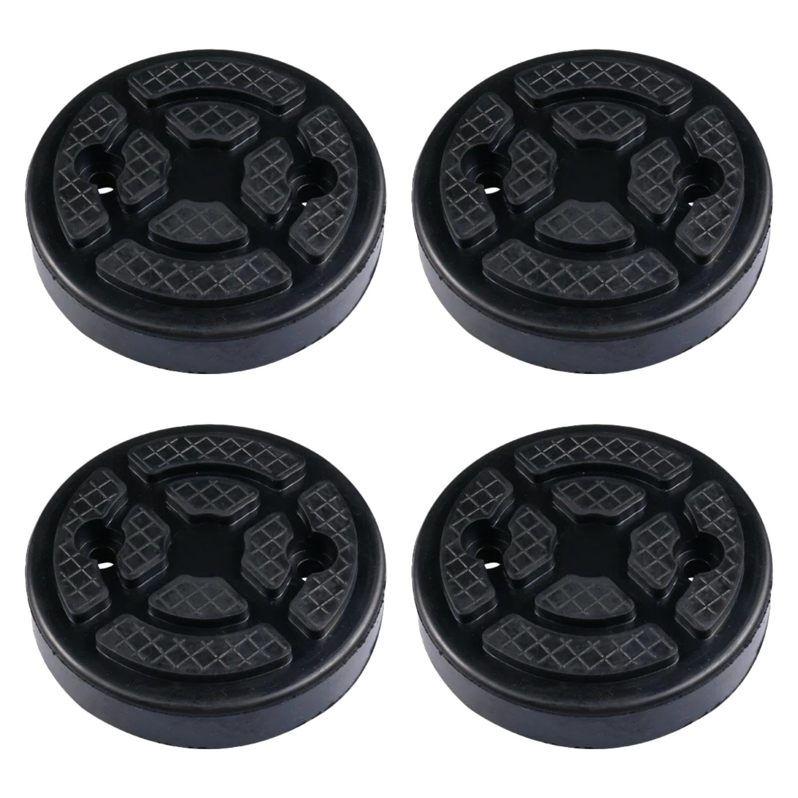 Milageto 4-teilige generische Wagenheber-Pads, verdickte, rutschfeste Schwarze Gummi-Pads mit Innendraht für Wohnmobile und Autohebebühnen Milageto 4-teilige generische Wagenheber-Pads, verdickte, rutschfeste Schwarze Gummi-Pads mit Innendraht für Wohnmobile und Autohebebühnen von Milageto
