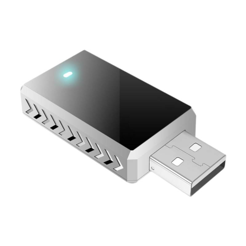 Milageto Autoverbindungsbox Auto Wirelesses Adapter 5W Professionell tragbar 2 V Sturdes Plug Play Adapter Zubehör, Silberrahmen von Milageto