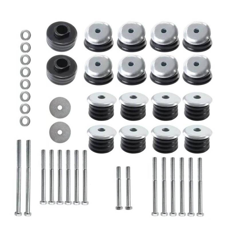 Milageto Body Mount Breebing Kit Parts KF04058BK Wear Resistant Hohe Leistung einfach zu verwenden zu verwenden Zubehör für F250 F350 von Milageto
