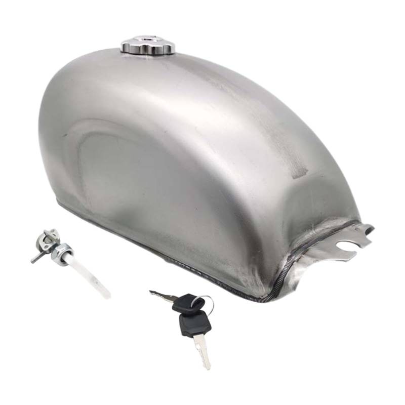 Milageto Generisches Retro Motorrad Kraftstoff Gastank Eisen 9L Ersetzen Sie Teile von Milageto