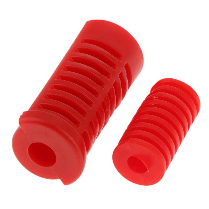 Milageto Gummiabdeckung für Fußpedal Und Schalthebel in 2er Pack, rot von Milageto