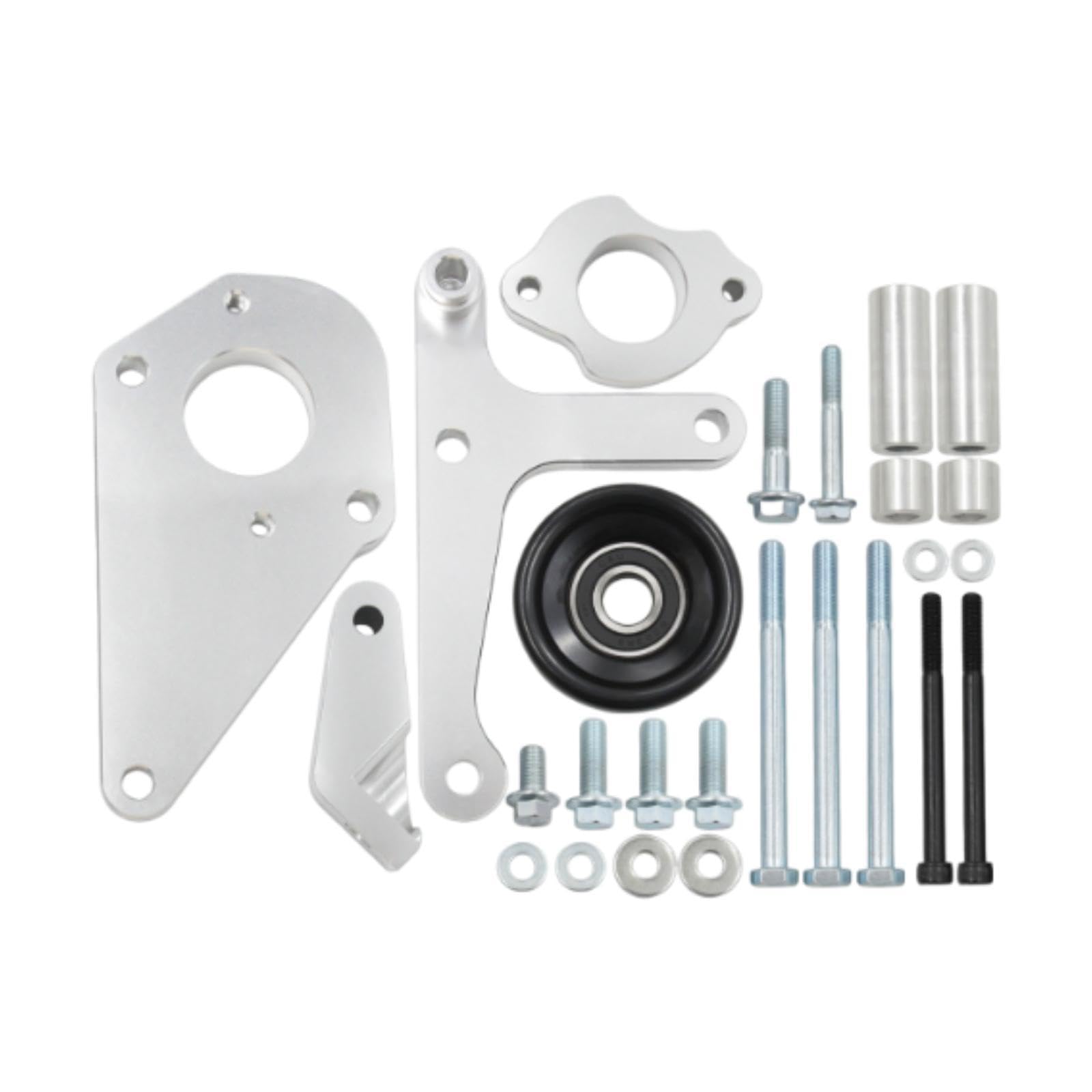 Milageto LS Alternator Servolenkungspumpe Halterung Niedrigmontage Ersatz Praktische Bequeme Aluminiumlegierung Treiber Fachmann, Argent Milageto LS Alternator Servolenkungspumpe Halterung Niedrigmontage Ersatz Praktische Bequeme Aluminiumlegierung Treiber Fachmann, Argent von Milageto