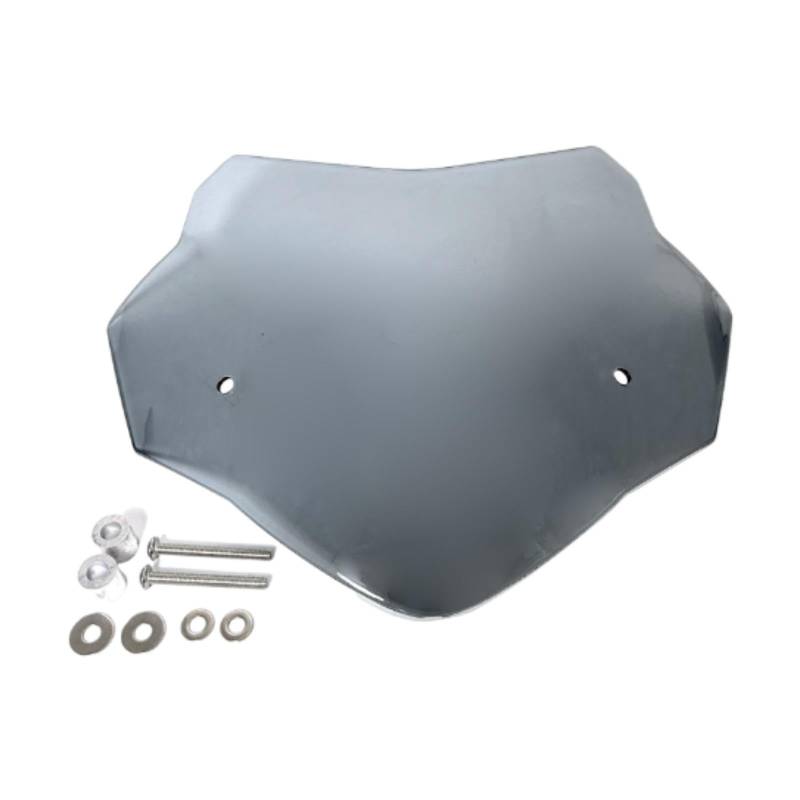 Milageto Motorrad-Windschutzscheibe, Frontscheibe, Windschutzscheibenschutz, ersetzt robusten Premium-Spoiler für Sv650 Sv 650 2016, Grau von Milageto
