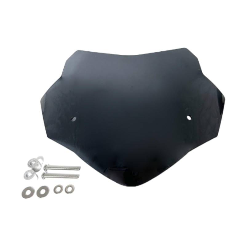 Milageto Motorrad-Windschutzscheibe, Frontscheibe, Windschutzscheibenschutz, ersetzt robusten Premium-Spoiler für Sv650 Sv 650 2016, Schwarz von Milageto