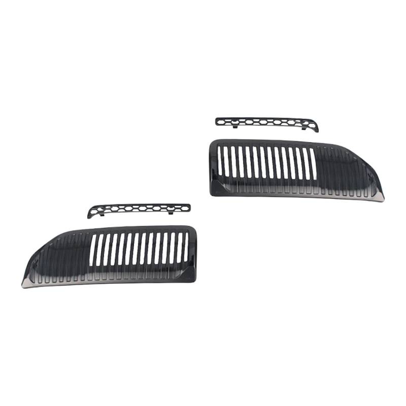 Milageto Vorderes Kühlergrill Schutznetz für Yuan Up, Set mit 4 Teilen, Glänzend Schwarz von Milageto