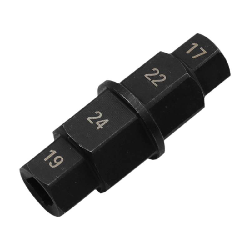 Milageto Vorderradachsen-Spindelwerkzeug, Spindelsteckschlüssel, Treiberzubehör, 17 mm, 19 mm, 22 mm, 24 mm, für Motorräder, mehrzweck von Milageto