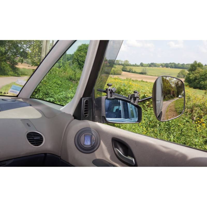 Milenco Universalspiegel Grand Aero Mirror XXL Convex, 2er-Set inkl. Spiegeltasche, Weiß von Milenco