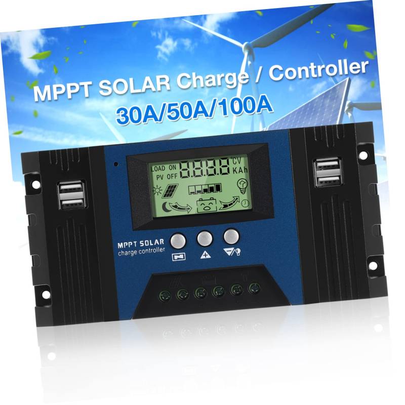 Milisten 12V Mppt Solarladungscontroller Mit Automatischer Maximierung Intelligenter Pv Für Solaranlagen Einstellbare Lade Und Entladungsparameter Überhitzungs von Milisten