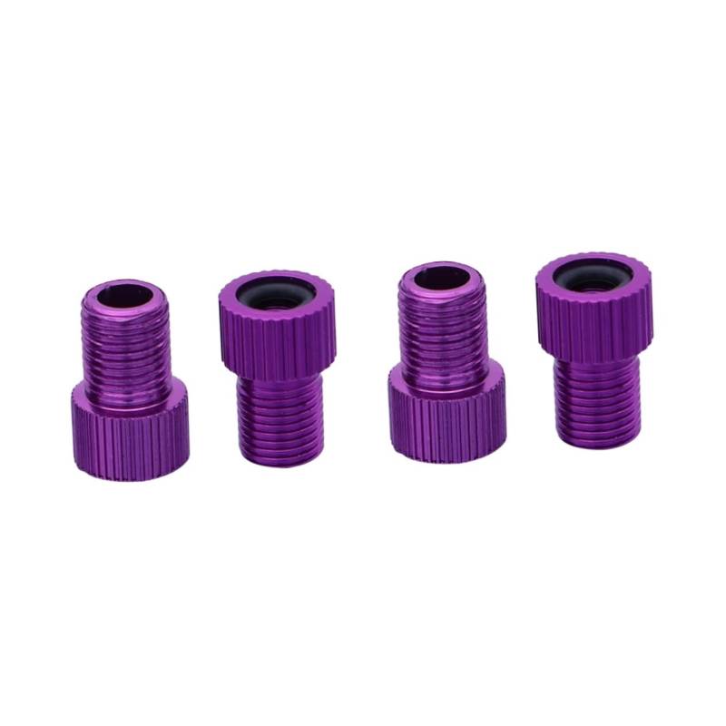 Milisten 4 Stück Pumpe für Fahrrad Aluminium Adapter Luftpumpe für das Fahrrad Violett von Milisten