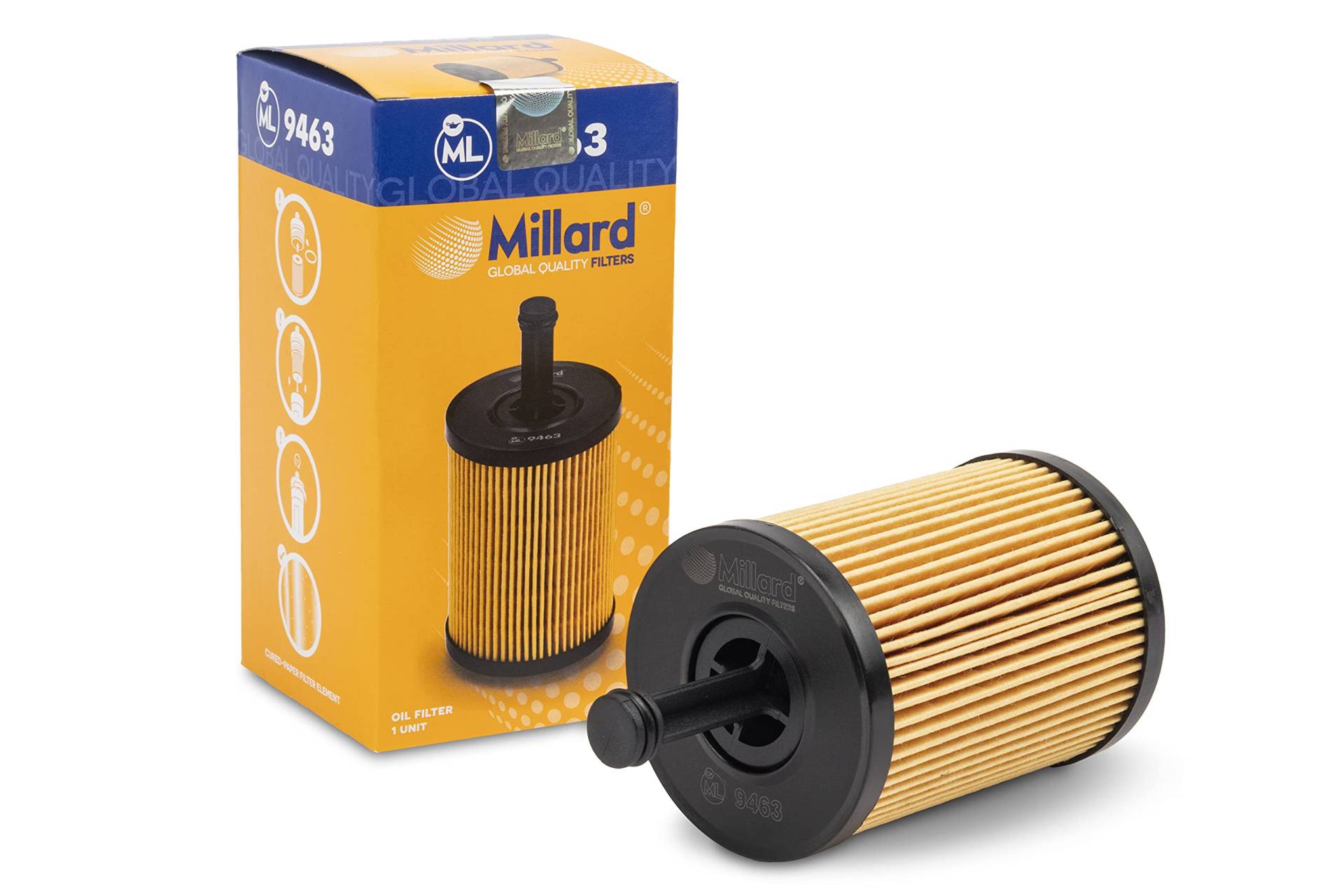 Millard Filters Auto-Ölfilter Millard ML9463 143x72x29x24 mm Cartridge Global Quality von Millard Filters