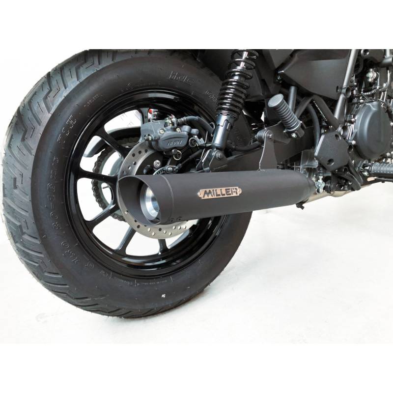 Miller Exhaust Auspuff slip-on SlashCut schwarz für Kawasaki Eliminator 500 von Miller Exhaust